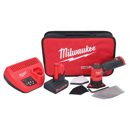 Milwaukee M12 FDSS-501B Akku Punktschleifer 12 V 88,8 x 63,5 mm + 1x Akku 5,0 Ah + Ladegerät