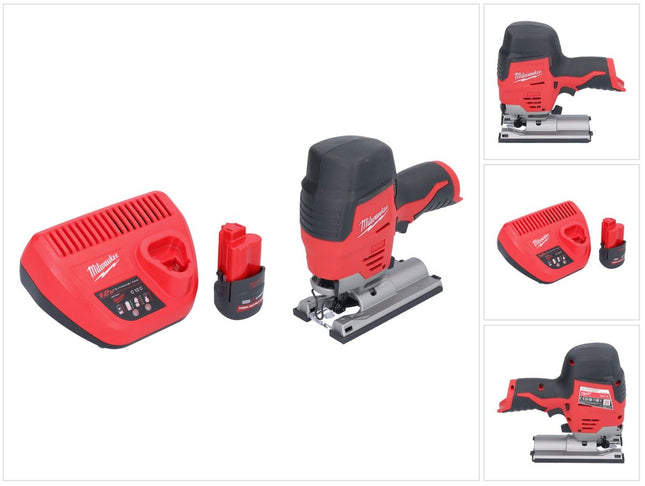 Milwaukee M12 JS-251 cordless jigsaw 12 V + 1x rechargeable battery 2.5 Ah + charger