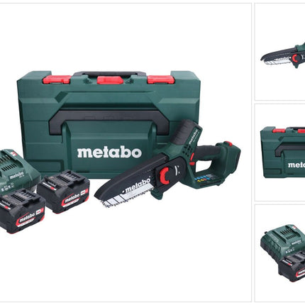 Metabo MS 18 LTX 15 cordless pruning saw 18 V 15 cm 5 m/s + 2x battery 4.0 Ah + charger + metaBOX
