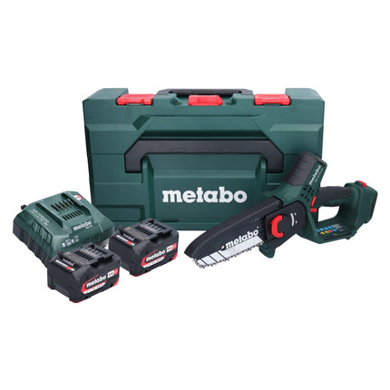 Metabo MS 18 LTX 15 cordless pruning saw 18 V 15 cm 5 m/s + 2x battery 4.0 Ah + charger + metaBOX