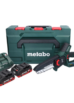 Metabo MS 18 LTX 15 sega da potatura a batteria 18 V 15 cm 5 m/s + 2x batteria 4,0 Ah + caricatore + metaBOX