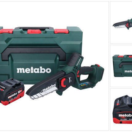 Metabo MS 18 LTX 15 cordless pruning saw 18 V 15 cm 5 m/s + 1x rechargeable battery 5.5 Ah + metaBOX - without charger
