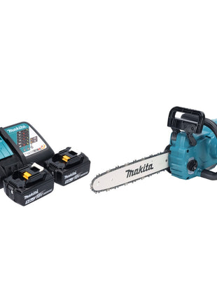 Makita DUC 357 RT2X2 Cordless chainsaw 18 V 35 cm 7.7 m/s Brushless + 2x battery 5.0 Ah + charger
