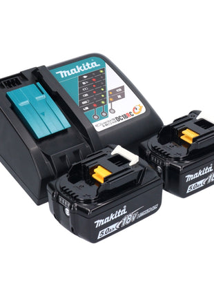 Makita DUC 357 RT2X2 Cordless chainsaw 18 V 35 cm 7.7 m/s Brushless + 2x battery 5.0 Ah + charger