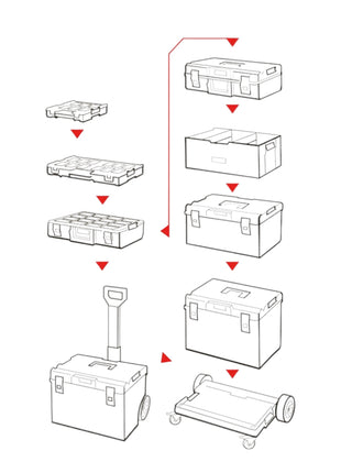 Qbrick System ONE 350 2.0 Expert Werkzeugkoffer 585 x 385 x 320 mm 38 l stapelbar IP66