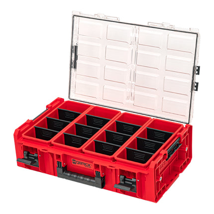 Qbrick System ONE Organizer 2XL 2.0 RED ULTRA HD Custom + ONE Connect adapter 582 x 387 x 172 mm 19.5 L stackable IP66