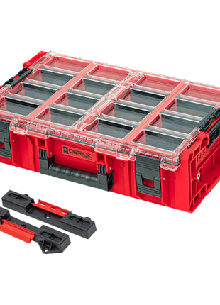 Qbrick System ONE Organizer 2XL 2.0 RED ULTRA HD Custom + ONE Connect-Adapter 582 x 387 x 172 mm 19,5 l stapelbar IP66