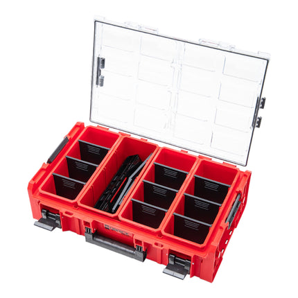Qbrick System ONE Organizer 2XL 2.0 RED ULTRA HD Custom + ONE Connect adapter 582 x 387 x 172 mm 19.5 L stackable IP66
