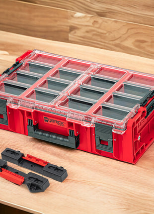 Qbrick System ONE Organizer 2XL 2.0 RED ULTRA HD Custom + ONE Connect-Adapter 582 x 387 x 172 mm 19,5 l stapelbar IP66