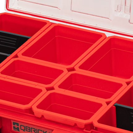 Qbrick System ONE Organiser XL 2.0 RED ULTRA HD Custom 582 x 387 x 131 mm 13.5 l IP66 with 8 inlays and 6 dividers