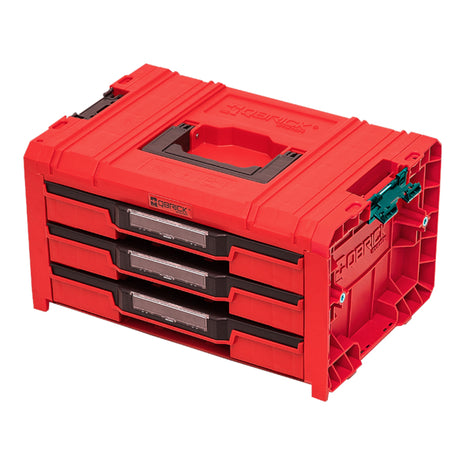 Qbrick System PRO Drawer 3 Toolbox 2.0 Expert RED ULTRA HD Toolbox 450 x 310 x 244 mm 13.5 l stackable IP54 with 3 drawers
