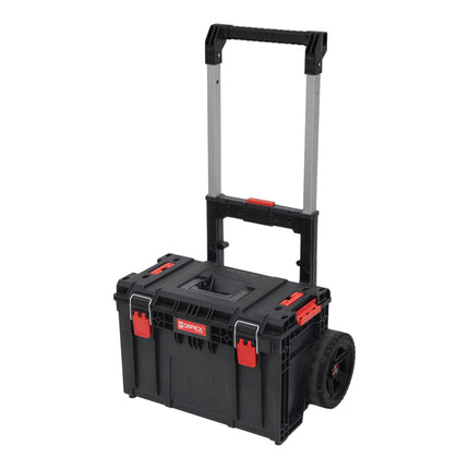 Qbrick System PRIME Wózek piętrowy 590 x 425 x 660 mm 37 l IP66 100 kg udźwigu z podwójnym teleskopowym uchwytem aluminiowym