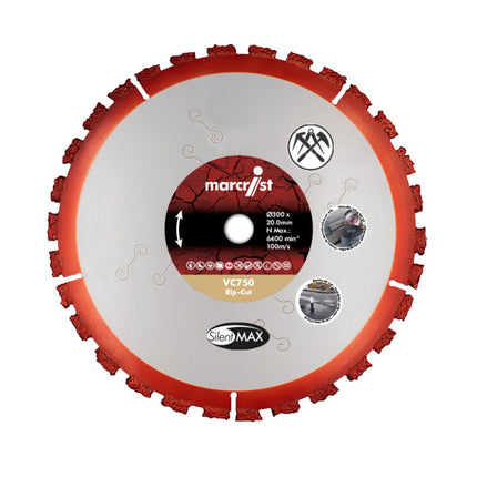 Marcrist VC750 disque à tronçonner rip-cut multimatériaux 230 mm x 22.2 mm( 2360.0230.22 ) pour meuleuses à disque et meuleuses d'angle