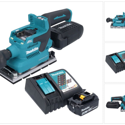Lijadora orbital a batería Makita DBO 381 RM1U 18 V 93 x 185 mm sin escobillas + 1x batería 4,0 Ah + cargador