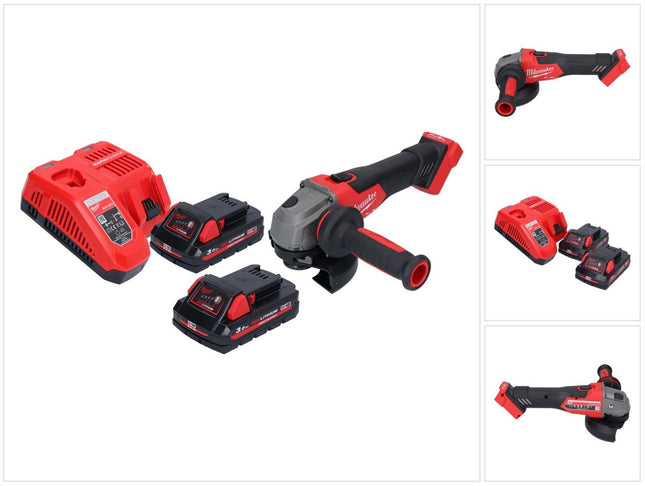 Milwaukee M18 FSAG125X-302 Smerigliatrice angolare a batteria 18 V 125 mm brushless + 2x batteria ricaricabile 3,0 Ah + caricatore