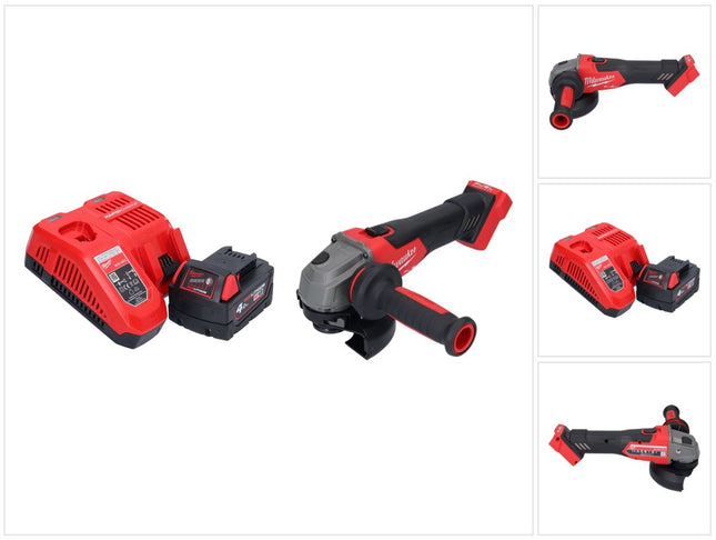 Milwaukee M18 FSAG125X-401 Smerigliatrice angolare a batteria 18 V 125 mm brushless + 1x batteria 4,0 Ah + caricabatterie