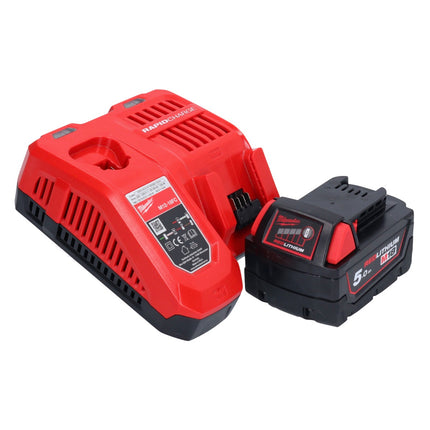 Milwaukee M18 FSAG125X-501 cordless angle grinder 18 V 125 mm brushless + 1x rechargeable battery 5.0 Ah + charger
