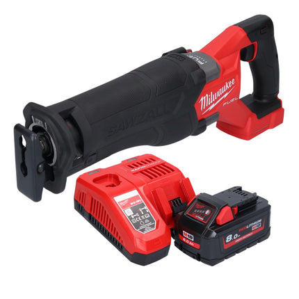 Sierra de sable sin cable Milwaukee M18 FSZ-801 18 V sin escobillas + 1x batería 8,0 Ah + cargador