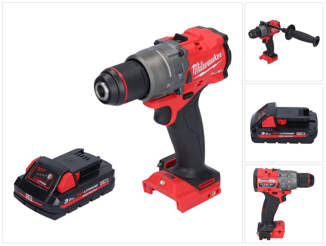 Milwaukee M18 FPD3-301 Perceuse-visseuse à percussion sans fil 18 V 158 Nm Brushless + 1x batterie 3,0 Ah - sans chargeur