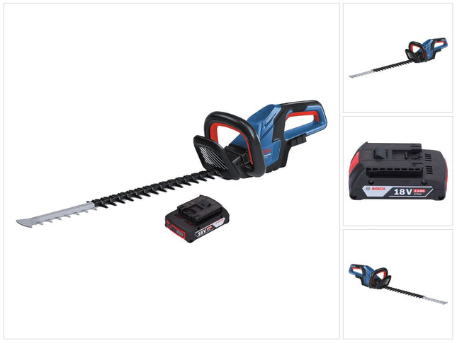 Bosch GHE 18V-60 Professional cordless hedge trimmer 18 V 60 cm brushless + 1x rechargeable battery 2.0 Ah - without charger