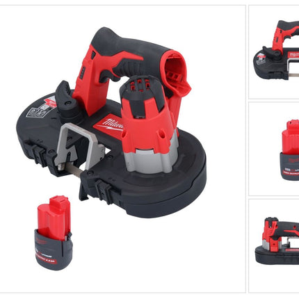 Milwaukee M12 BS-251 Akku Bandsäge 12 V 41 x 41 mm + 1x Akku 2,5 Ah - ohne Ladegerät