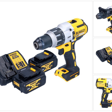 Taladradora de percusión sin cable DeWalt DCD 996 M2 18 V 95 Nm sin escobillas + 2x batería recargable 4,0 Ah + cargador