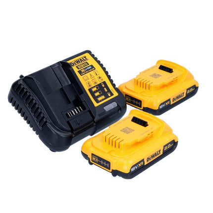 DeWalt DCF 887 D2 Akku Schlagschrauber 18 V 205 Nm 1/4" Brushless + 2x Akku 2,0 Ah + Ladegerät