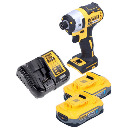 DeWalt DCF 887 H2 cordless impact wrench 18 V 205 Nm 1/4" brushless + 2x battery powerstack 5.0 Ah + charger