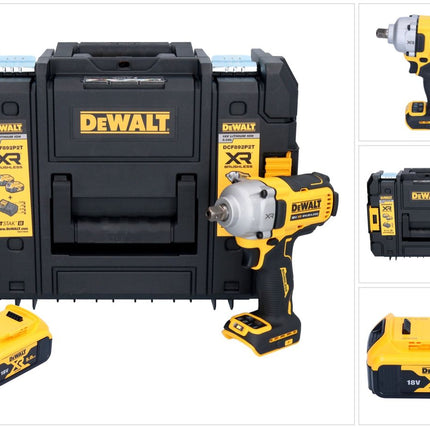 DeWalt DCF 892 NT cordless impact wrench 18 V 813 Nm 1/2" brushless + 1x battery 5.0 Ah + TSTAK - without charger