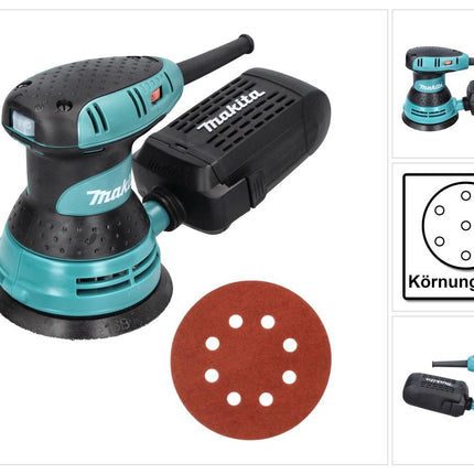 Makita BO 5031 Random orbital sander 300 Watt 125 mm + 50x sandpaper K320