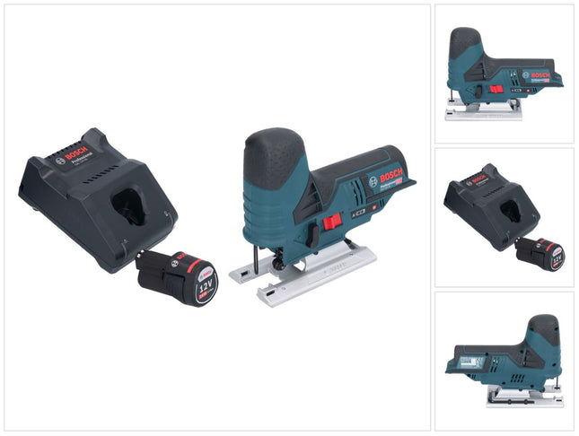 Bosch GST 12V-70 Sierra de calar profesional con acumulador 12 V 70 mm + 1x acumulador 2,0 Ah + cargador