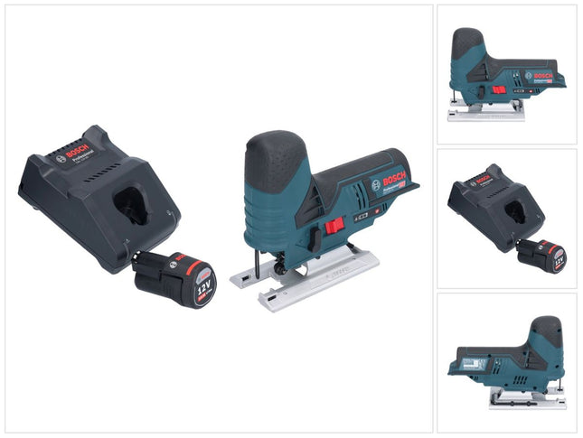 Bosch GST 12V-70 Sierra de calar profesional sin cable 12 V 70 mm + 1x acumulador 3,0 Ah + cargador