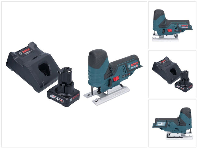 Bosch GST 12V-70 Sierra de calar profesional con acumulador 12 V 70 mm + 1x acumulador 6,0 Ah + cargador