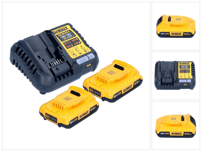 DeWalt DCB 1104 D2 Battery Starter Set 12 V / 18 V 2x batteria 2,0 Ah + caricatore DCB 1104