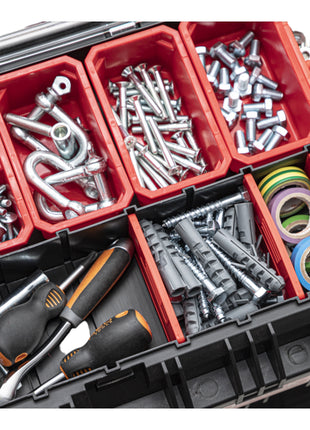 Toolbrothers RHINO XL walizka narzędziowa ECO Handling+ wysokość L 26 l IP66 z wyjmowanymi przegrodami + pudełka