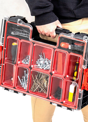 Toolbrothers RHINO L Organizer ECO Höhe XL Boxen 9 l IP54 mit herausnehmbaren Boxen