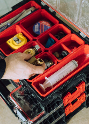 Toolbrothers RHINO L Organizer ECO Höhe L Boxen 6 l IP54 mit herausnehmbaren Boxen