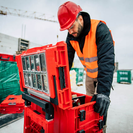 Toolbrothers RHINO XXL walizka narzędziowa ULTRA Handling+ wysokość XL 52 l IP66 z wyjmowanymi przegrodami + pudełka
