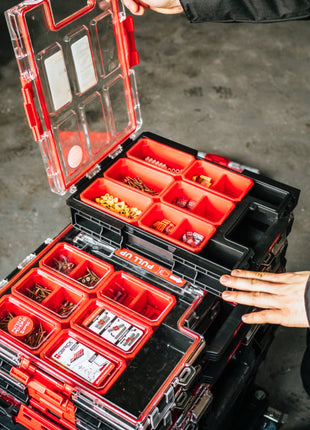 Toolbrothers RHINO XXL Organizer ECO Höhe M Boxen 2,5 l IP66 mit herausnehmbaren Boxen