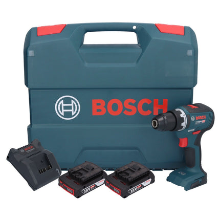 Bosch GSR 18V-55 Trapano avvitatore professionale a batteria 18 V 55 Nm brushless + 2x batteria ricaricabile 2,0 Ah + caricabatterie + L-case