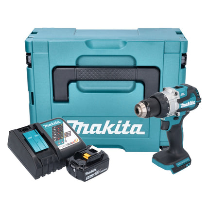 Taladro de percusión sin cable Makita DHP 489 RF1J 18 V 73 Nm sin escobillas + 1x batería recargable 3,0 Ah + cargador + Makpac