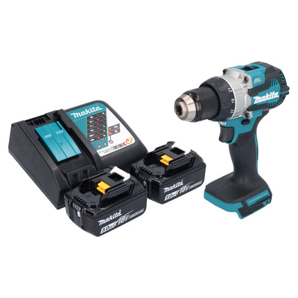 Makita DDF 489 RT taladro atornillador inalámbrico 18 V 73 Nm sin escobillas + 2 baterías 5,0 Ah + cargador