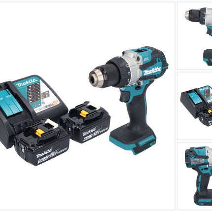 Trapano avvitatore a batteria Makita DDF 489 RG 18 V 73 Nm brushless + 2x batteria ricaricabile 6,0 Ah + caricatore
