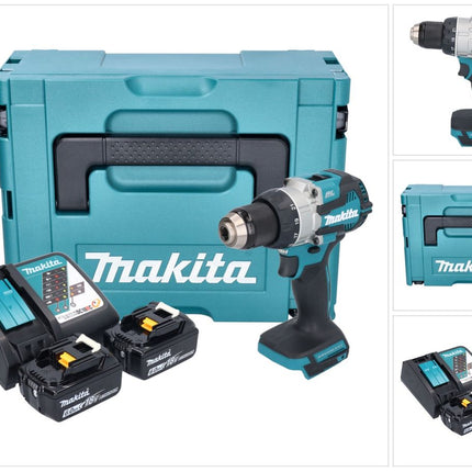 Makita DDF 489 RGJ Akku Bohrschrauber 18 V 73 Nm Brushless + 2x Akku 6,0 Ah + Ladegerät + Makpac
