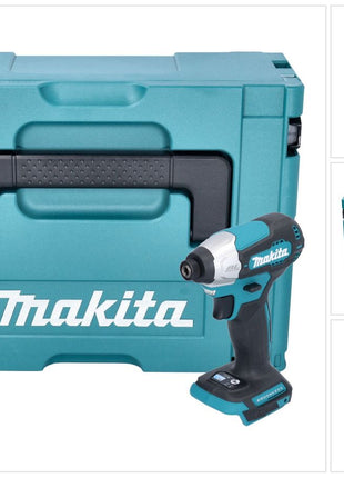 Makita DTD 157 ZJ akumulatorowy klucz udarowy 18 V 140 Nm 1/4" bezszczotkowy + Makpac - bez akumulatora, bez ładowarki