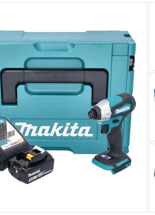 Makita DTD 157 RT1J cordless impact wrench 18 V 140 Nm 1/4" brushless + 1x rechargeable battery 5.0 Ah + charger + Makpac