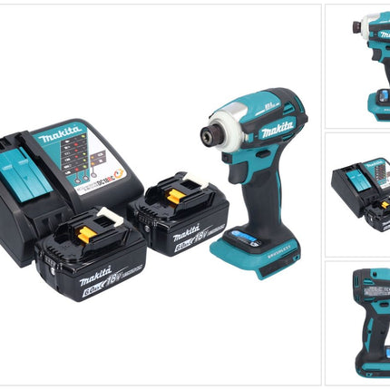 Makita DTD 172 RG Akku Schlagschrauber 18 V 180 Nm 1/4" Brushless + 2x Akku 6,0 Ah + Ladegerät
