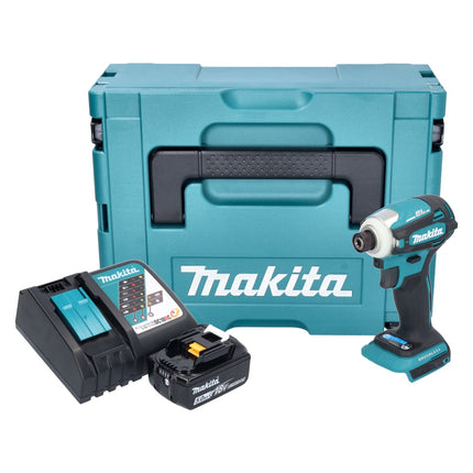Makita DTD 172 RT1J Clé à choc sans fil 18 V 180 Nm 1/4'' Brushless + 1x batterie 5,0 Ah + chargeur + Makpac