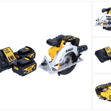 Sierra circular a batería DeWalt DCS 565 M2 18 V 165 mm sin escobillas + 2x baterías 4,0 Ah + cargador