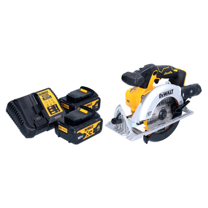 Sierra circular a batería DeWalt DCS 565 M2 18 V 165 mm sin escobillas + 2x baterías 4,0 Ah + cargador